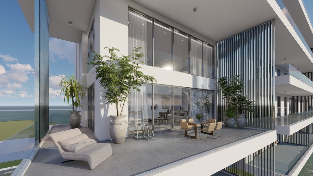 Stilvolles 1+1-Apartment in erster Strandreihe mit großzügiger Terrasse