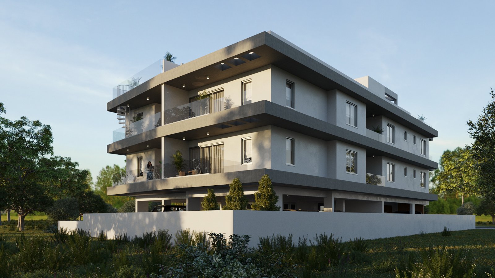 Stilvolle Zweizimmerwohnung mit privatem Dachgarten in Larnaka