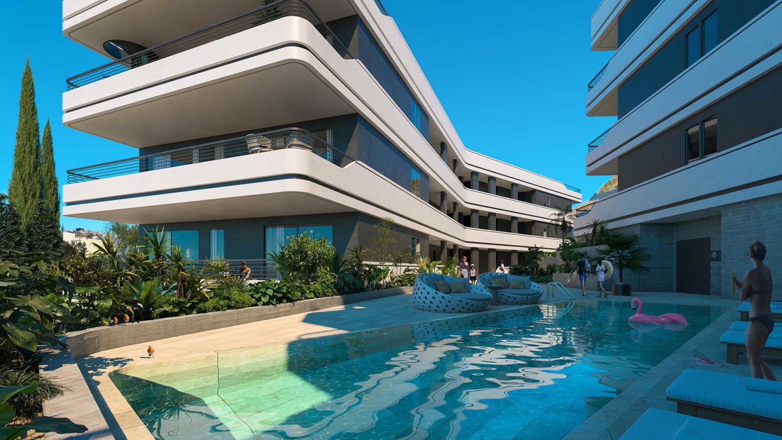 Luxuriöse Wohnung mit drei Schlafzimmern, mit Meerblick, Limassol