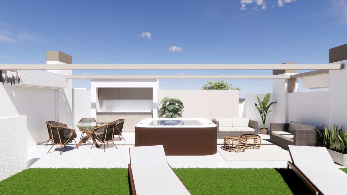 Moderner Bungalow mit Terrasse, in der Nähe des Flughafens Pilar de la Horadada