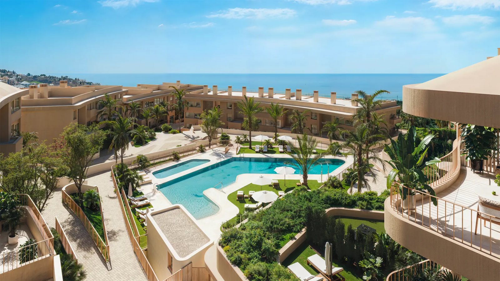Moderne Apartments mit Pool, direkt am Meer, Fuengirola