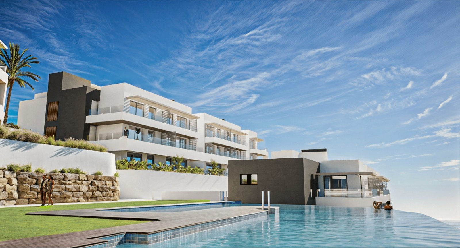 Moderne Apartments mit Meerblick, 2 km vom Strand entfernt, Manilva