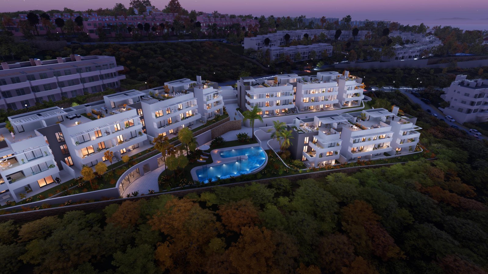 Moderne Apartments mit Meerblick, 2 km vom Strand entfernt, Manilva