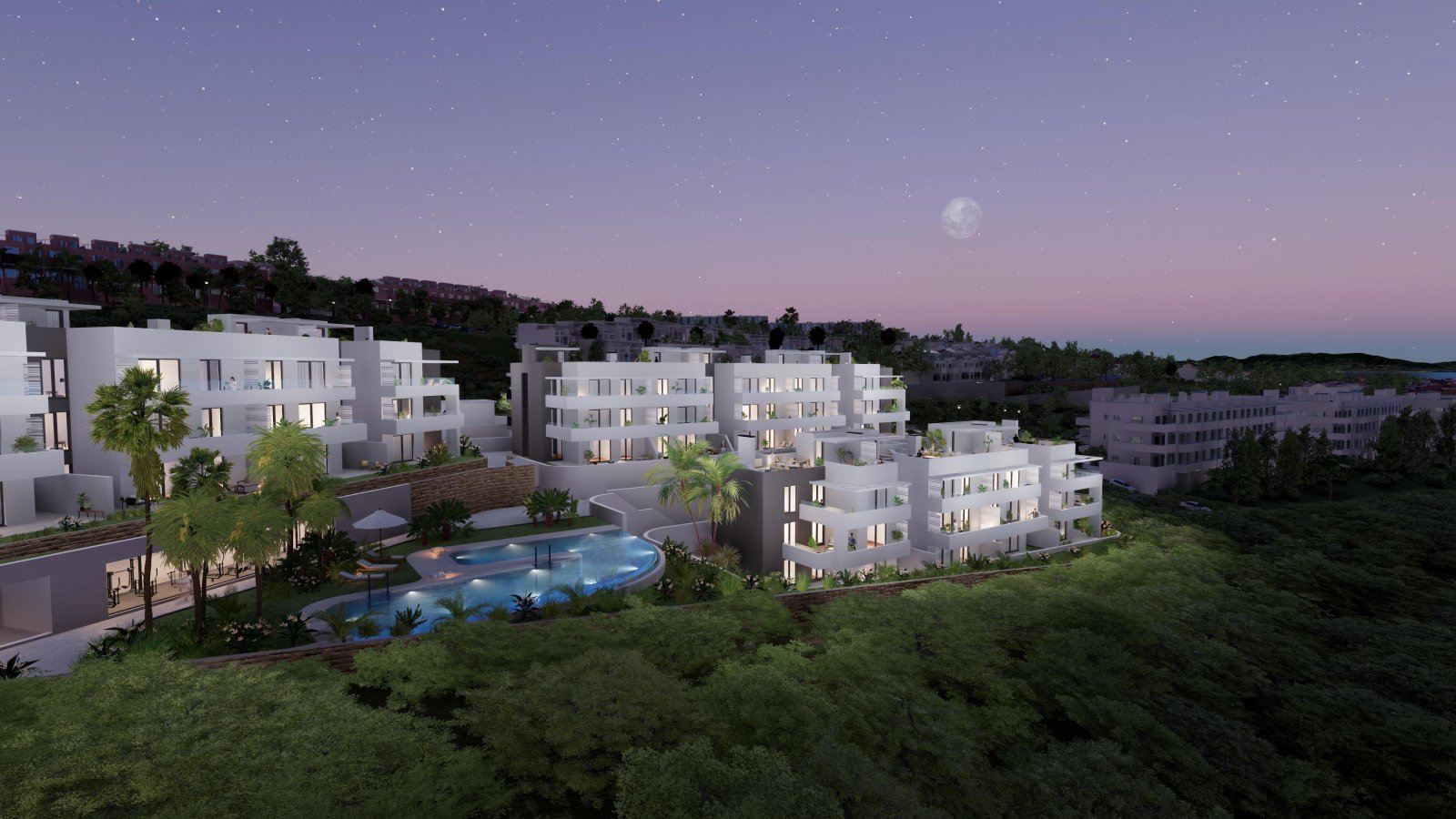 Moderne Apartments mit Meerblick, 2 km vom Strand entfernt, Manilva