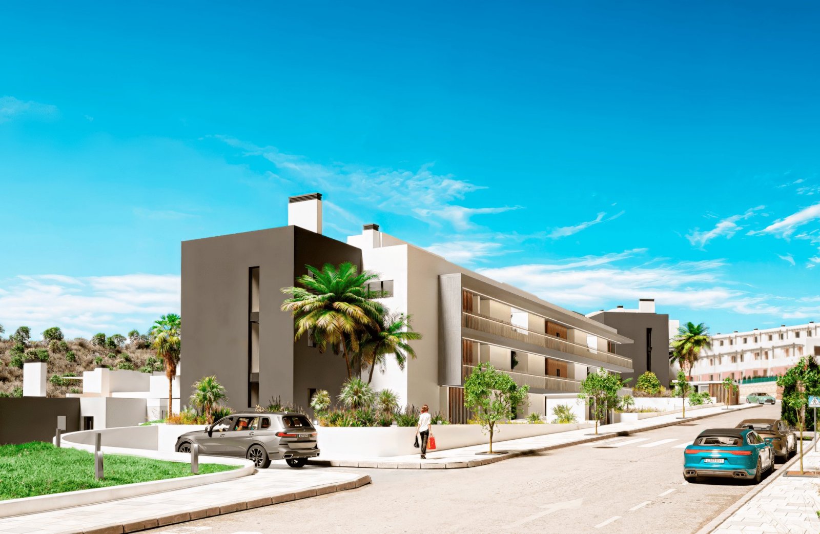 Moderne Apartments mit Meerblick, 2 km vom Strand entfernt, Manilva