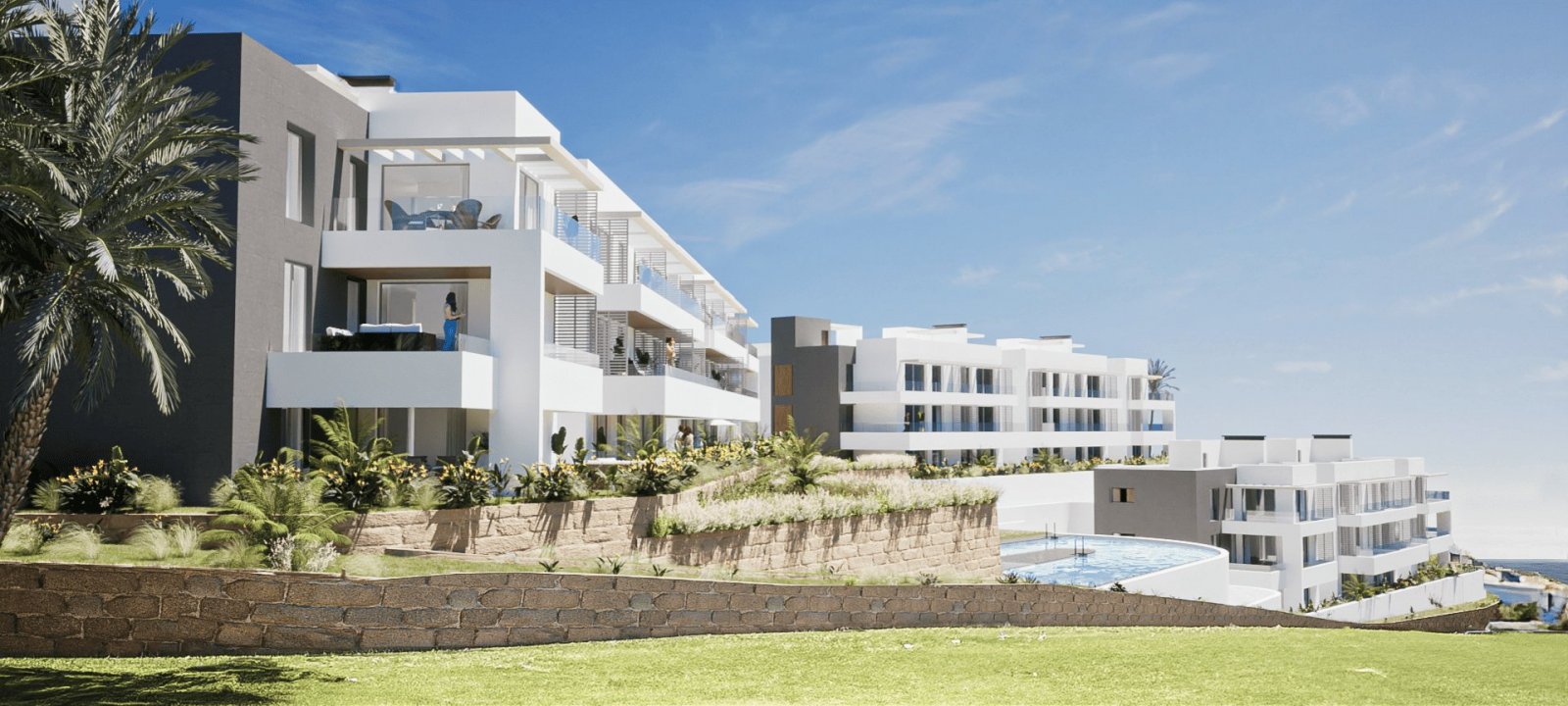 Moderne Apartments mit Meerblick, in Strandnähe, Manilva