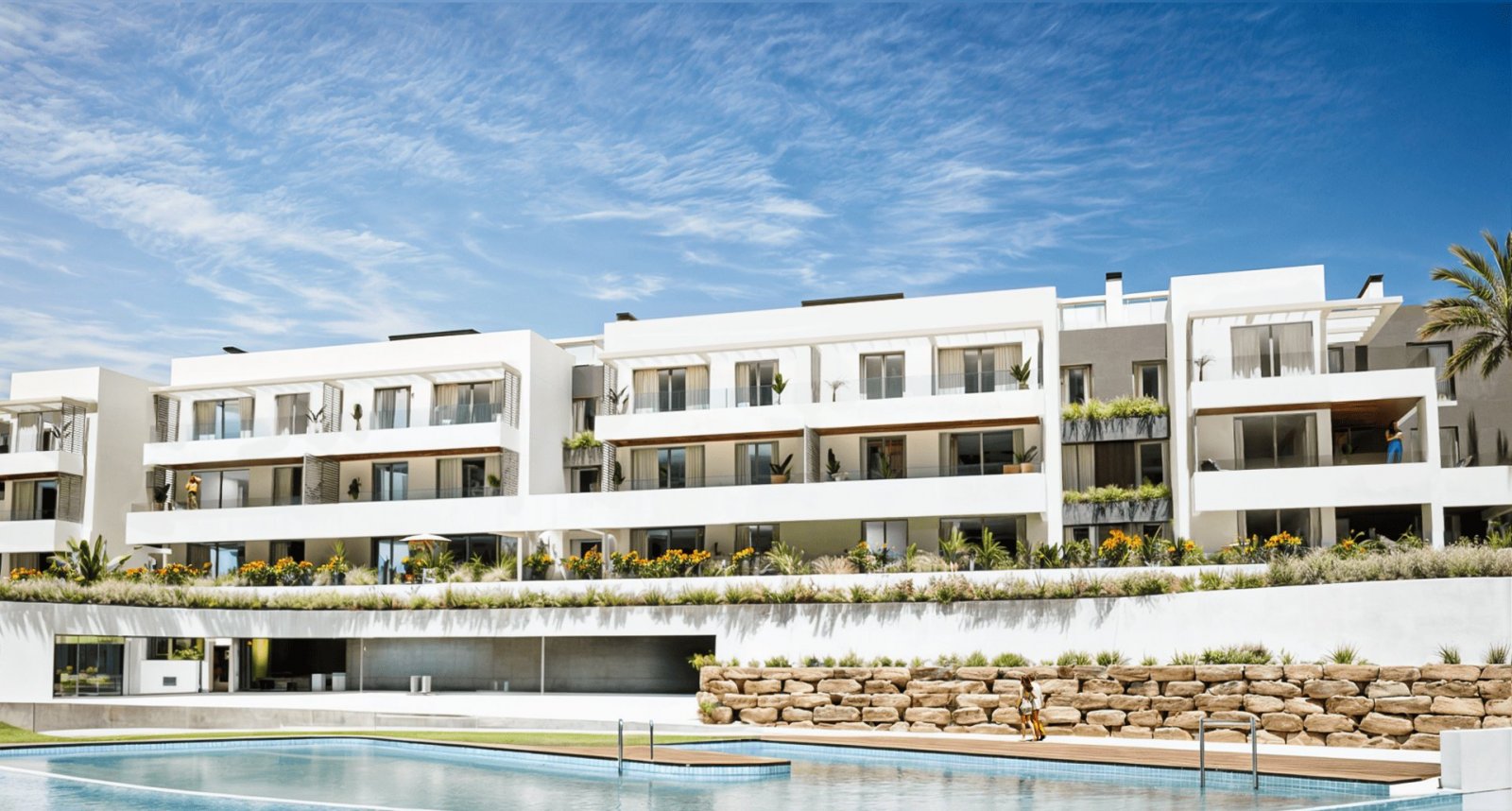 Moderne Apartments mit Meerblick, in Strandnähe, Manilva