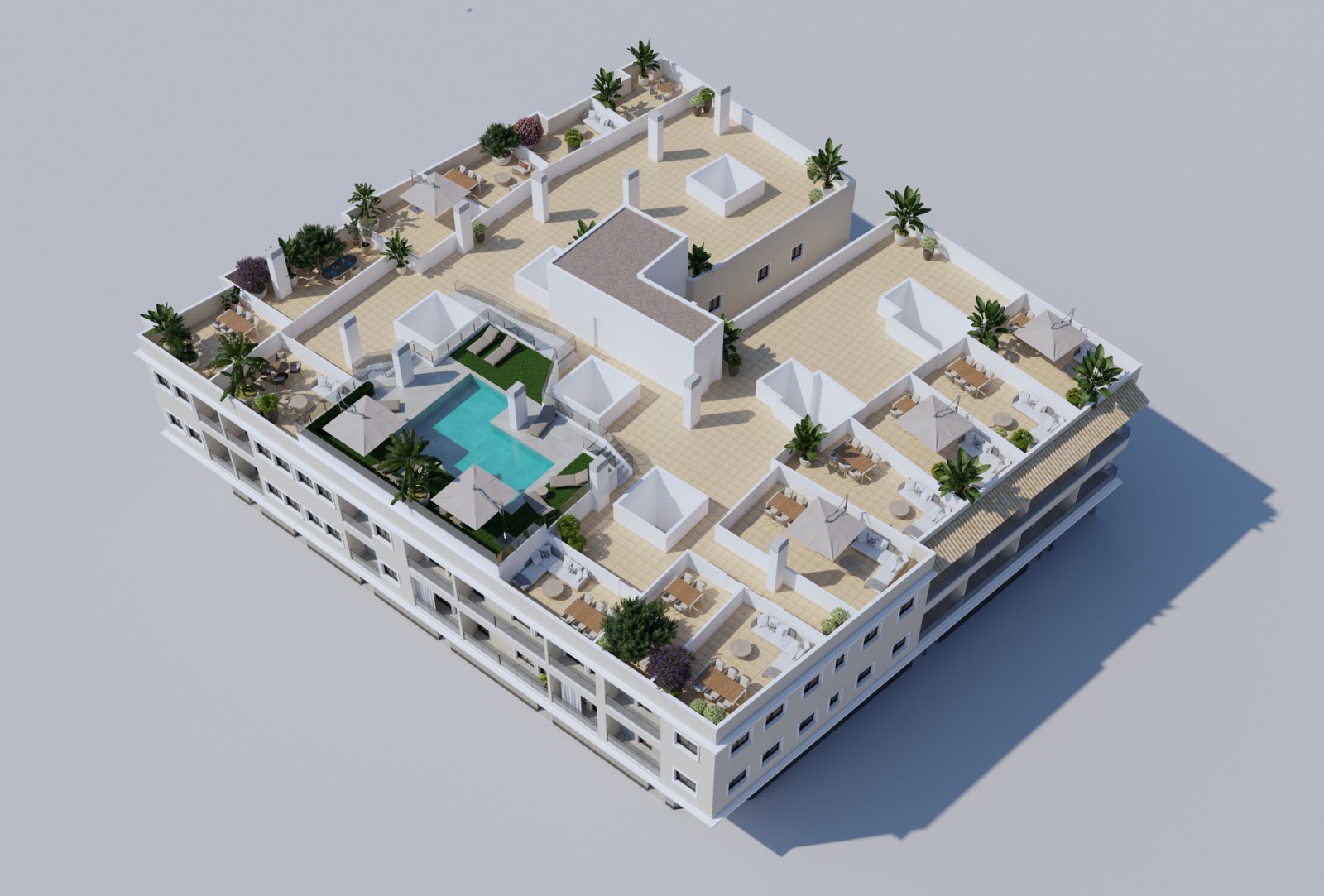 Elegantes Apartment mit Pool und Fitnessraum, Algorfa