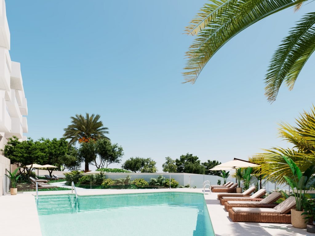 Modernes Apartment in Flughafennähe, ruhig Las Lagunas de Mijas, Mijas