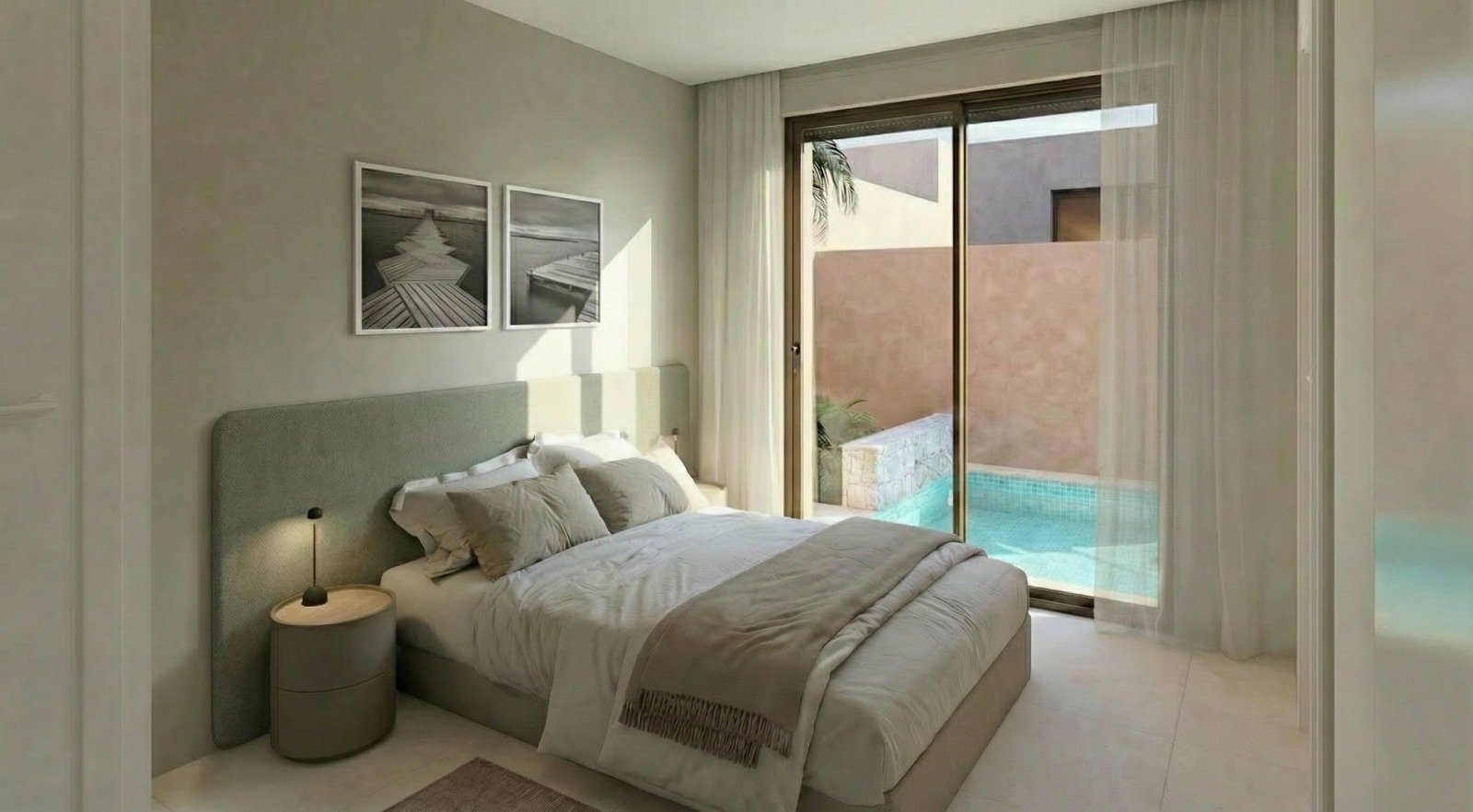Moderne Stadthäuser mit Swimmingpool in der Nähe des Flughafens, Roldán