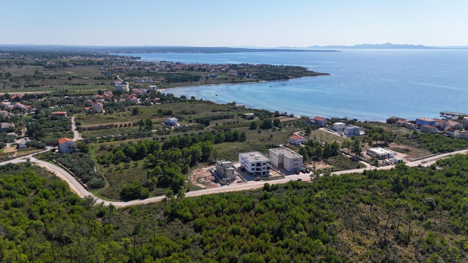 Modernes Apartment mit Meerblick, 100 m vom Strand entfernt, Privlaka, Kroatien