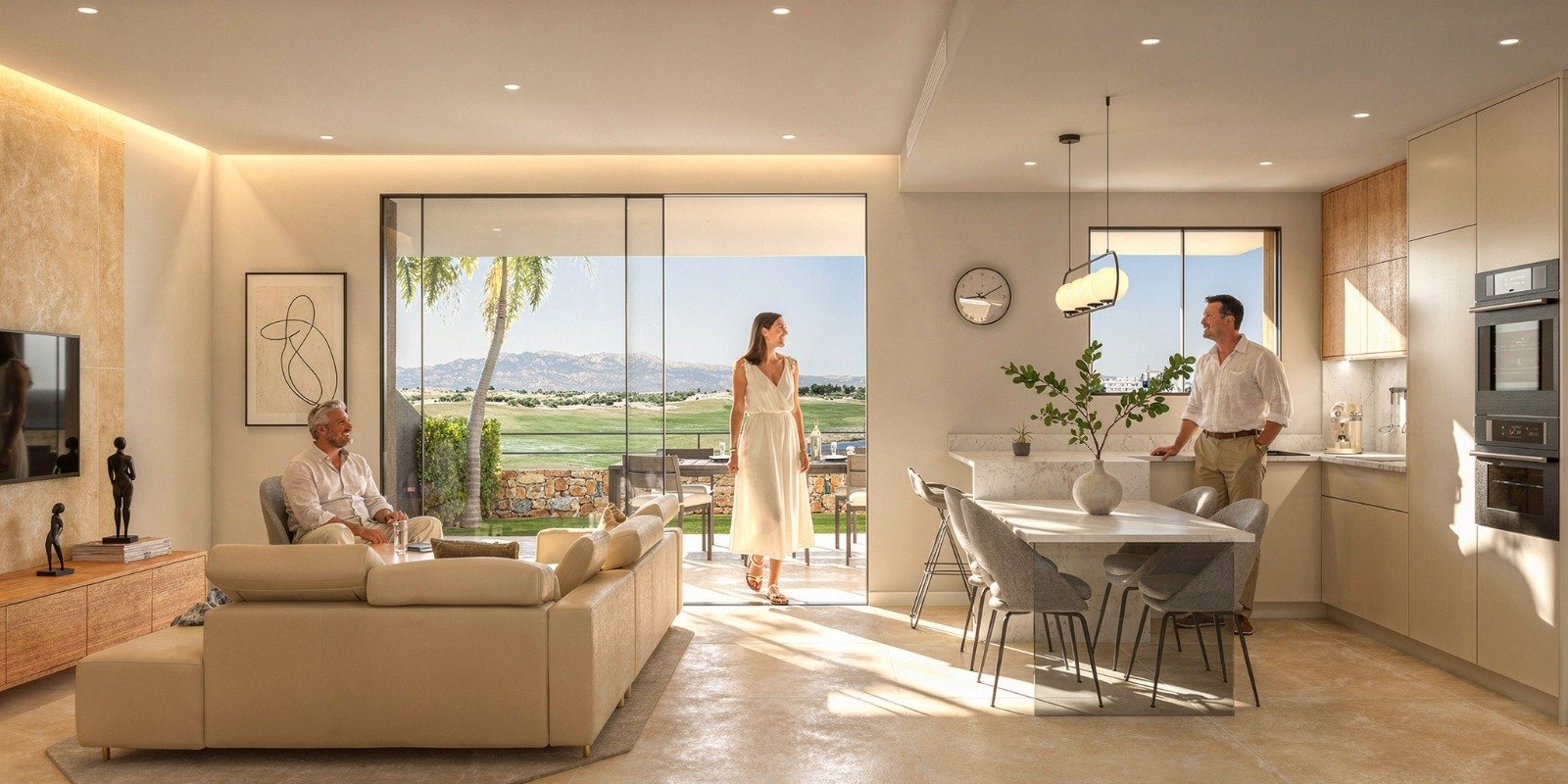 Stilvoller Bungalow mit Solarium am Golfplatz, Los Guardianes, Spanien