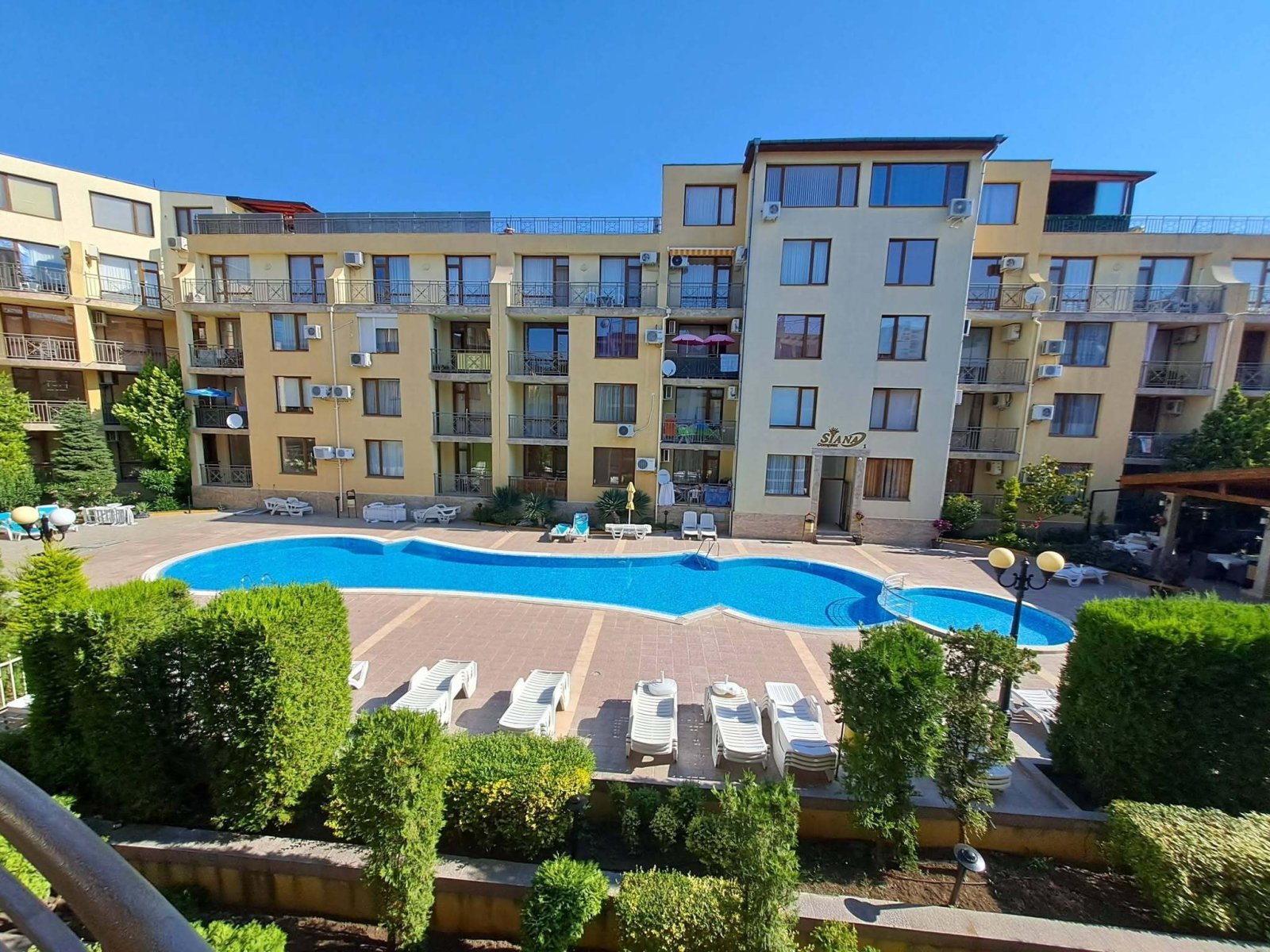 Appartamento con tre camere da letto e vista mare nel complesso „Siana“ a Sveti Vlas, Bulgaria