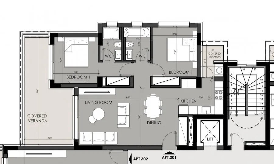 Wohnung in Ayios Athanasios, Limassol