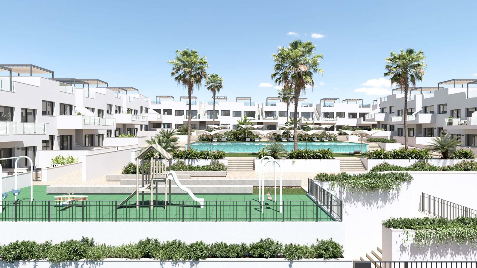Moderner Bungalow in Meeresnähe, Gemeinschaftspool, Torrevieja