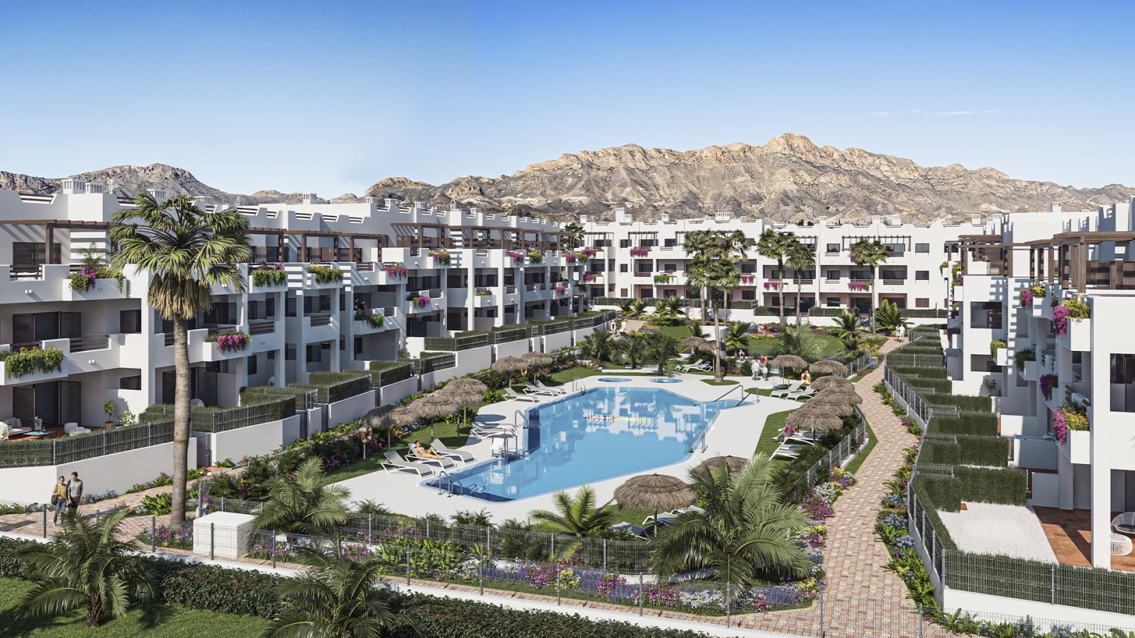 Moderne Häuser an den Stränden von La Entrevista und Los Nardos, Mar de Pulpí