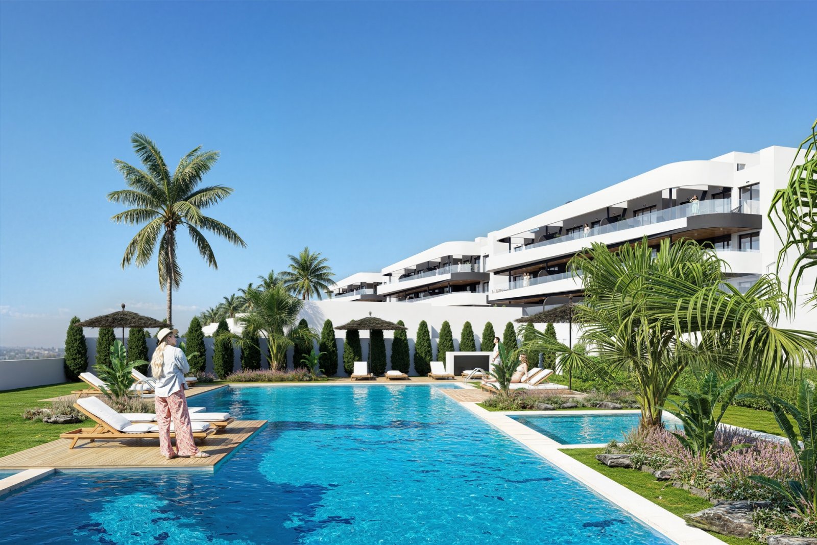 Exklusives Apartment mit Pool am Meer, Los Alcázares