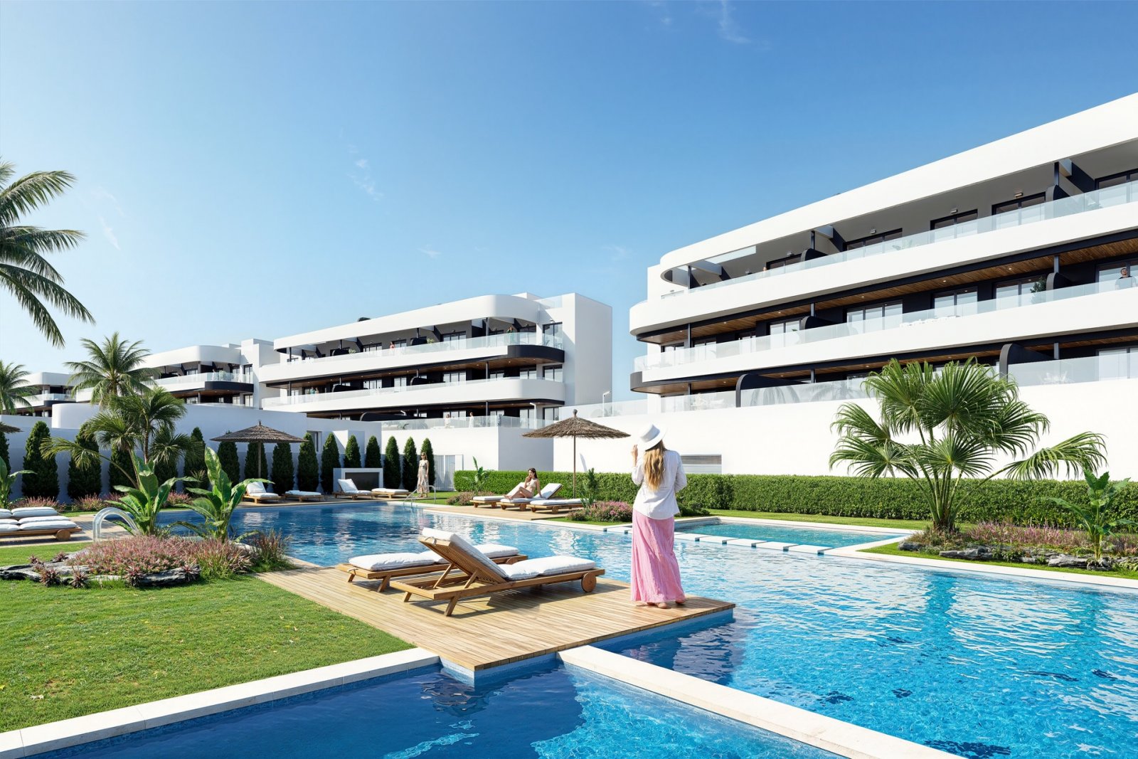 Exklusives Apartment mit Pool am Meer, Los Alcázares