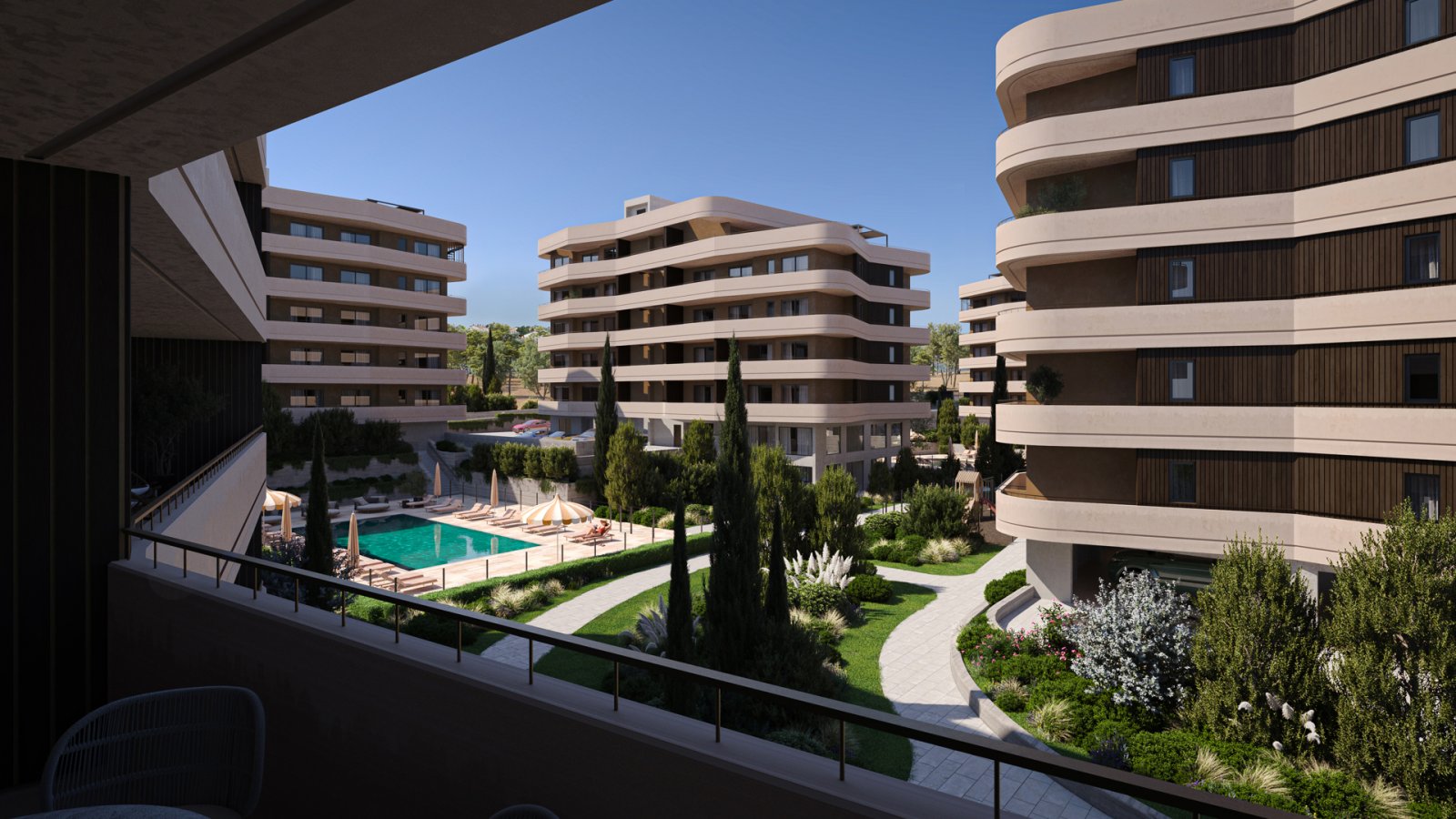 Modernes Apartment mit vier Schlafzimmern und Meerblick, Limassol