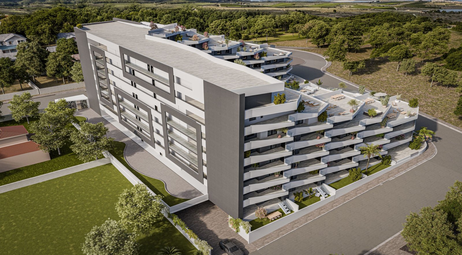 Moderne Wohnung mit Garten, ruhige Lage in San Miguel de Salinas