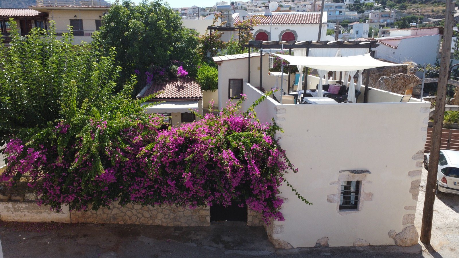 Traditionelles Steinhaus mit Meer- und Bergblick, Plaka, Apokoronas, Chania