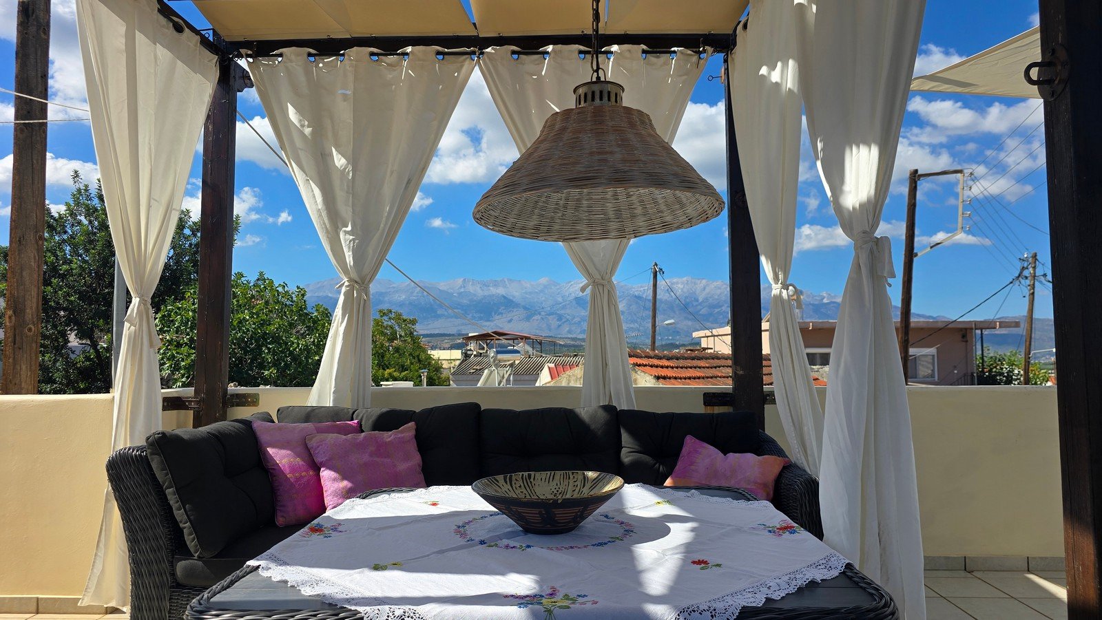 Traditionelles Steinhaus mit Meer- und Bergblick, Plaka, Apokoronas, Chania