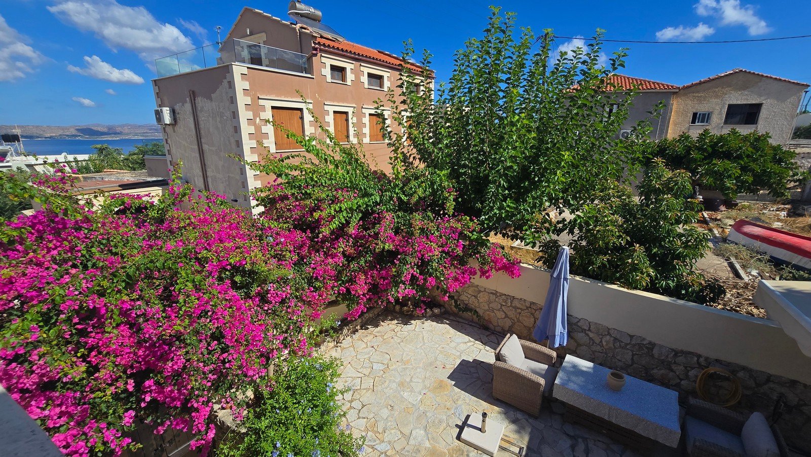 Traditionelles Steinhaus mit Meer- und Bergblick, Plaka, Apokoronas, Chania