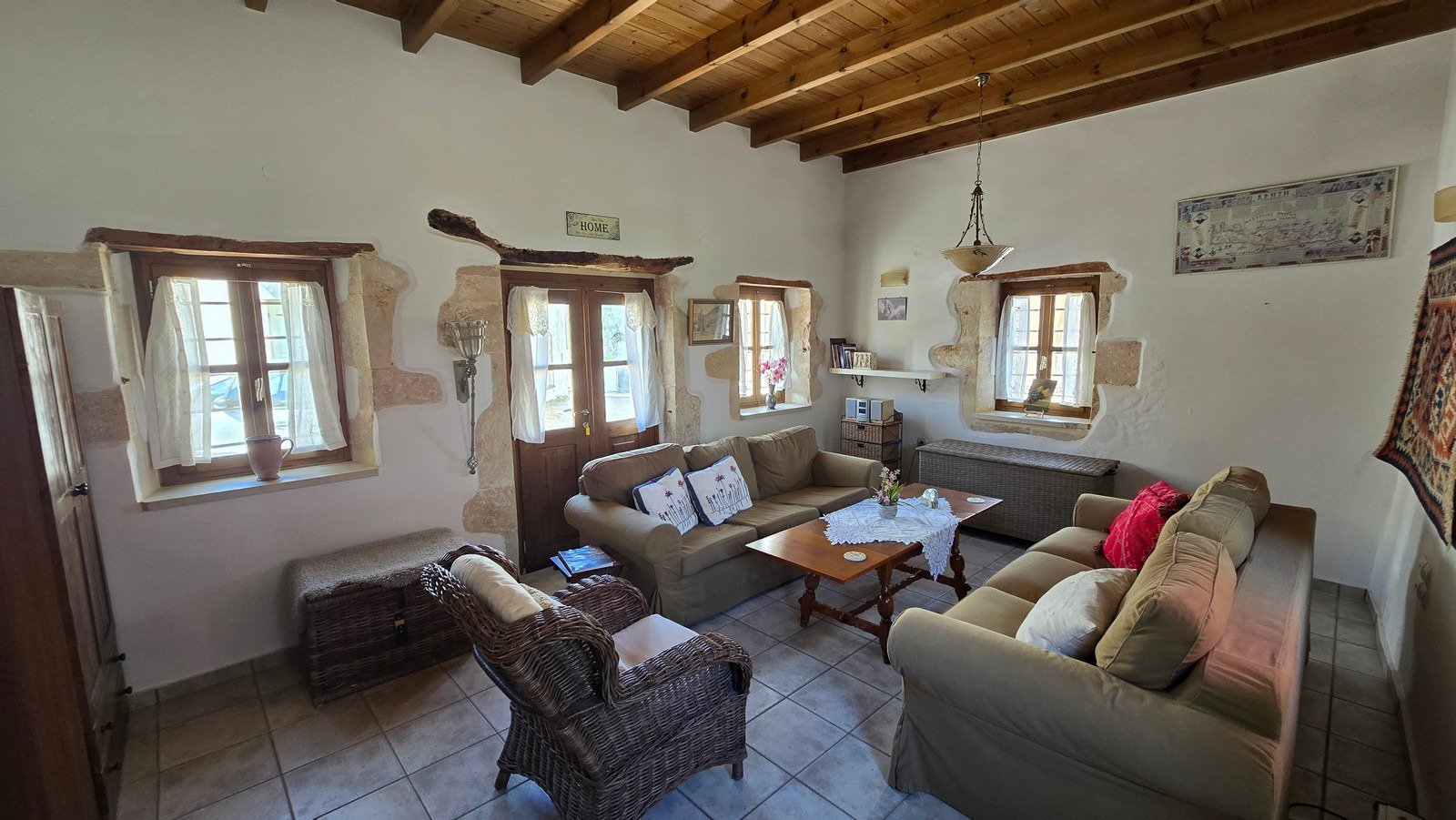 Traditionelles Steinhaus mit Meer- und Bergblick, Plaka, Apokoronas, Chania