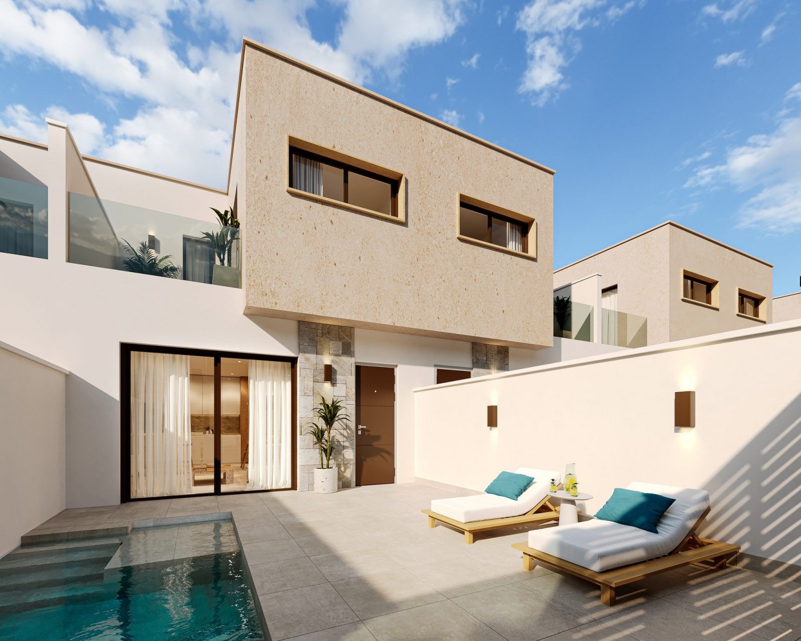 Moderne Stadthäuser mit privatem Pool und Terrasse, Torre-Pacheco
