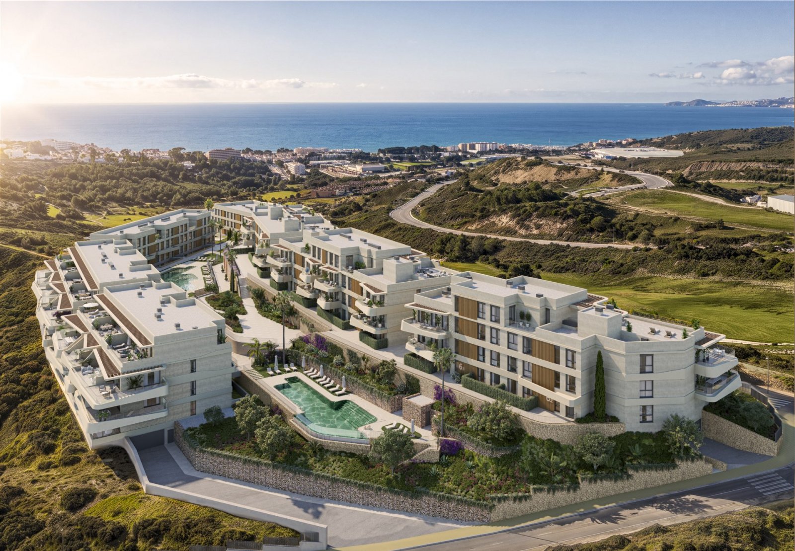 Moderne Apartments am Golfplatz und in Meeresnähe, Estepona