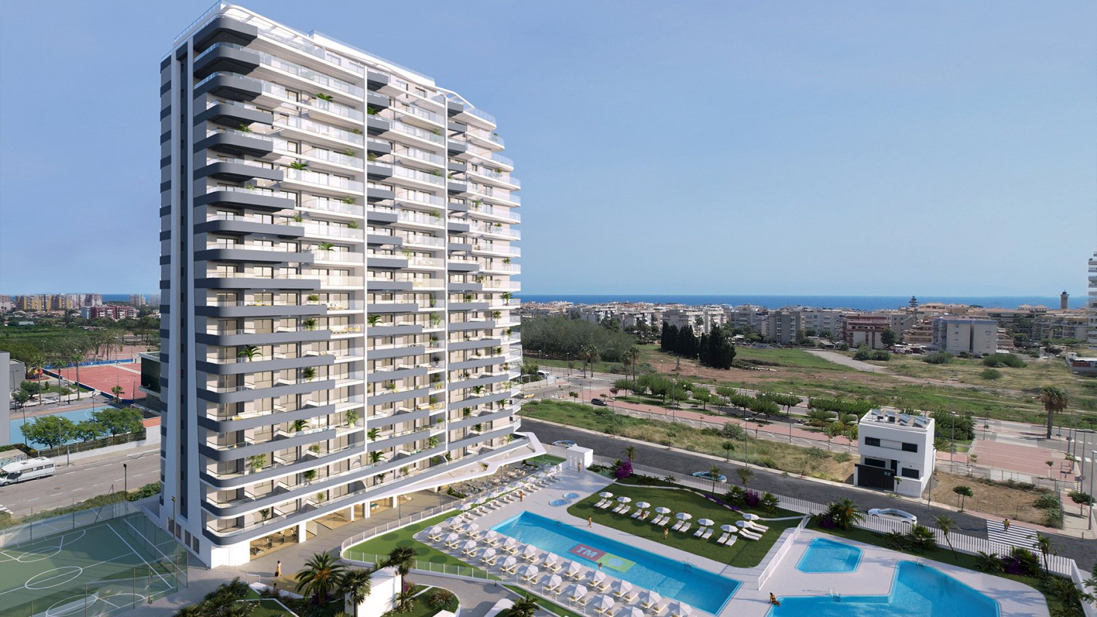 Großzügige Wohnung im 17. Stock mit 36 m² großer Panoramaterrasse, Canet dEn Berenguer, Spanien