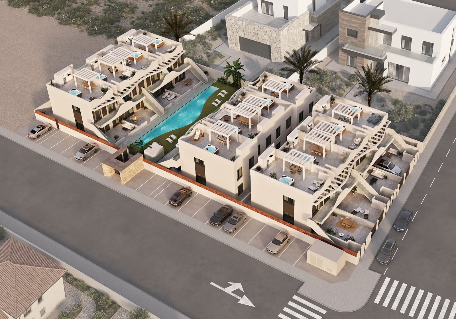 Moderne Bungalows mit Pool, 3 km vom Meer entfernt, Pilar de la Horadada