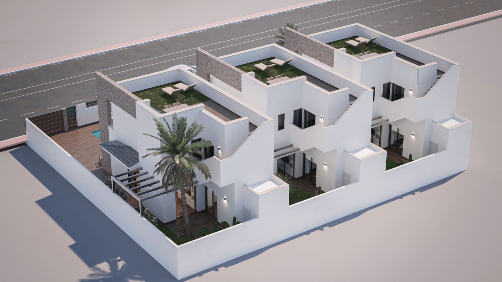 Reihenhaus mit privatem Pool und Solarium, San Pedro del Pinatar, Spanien