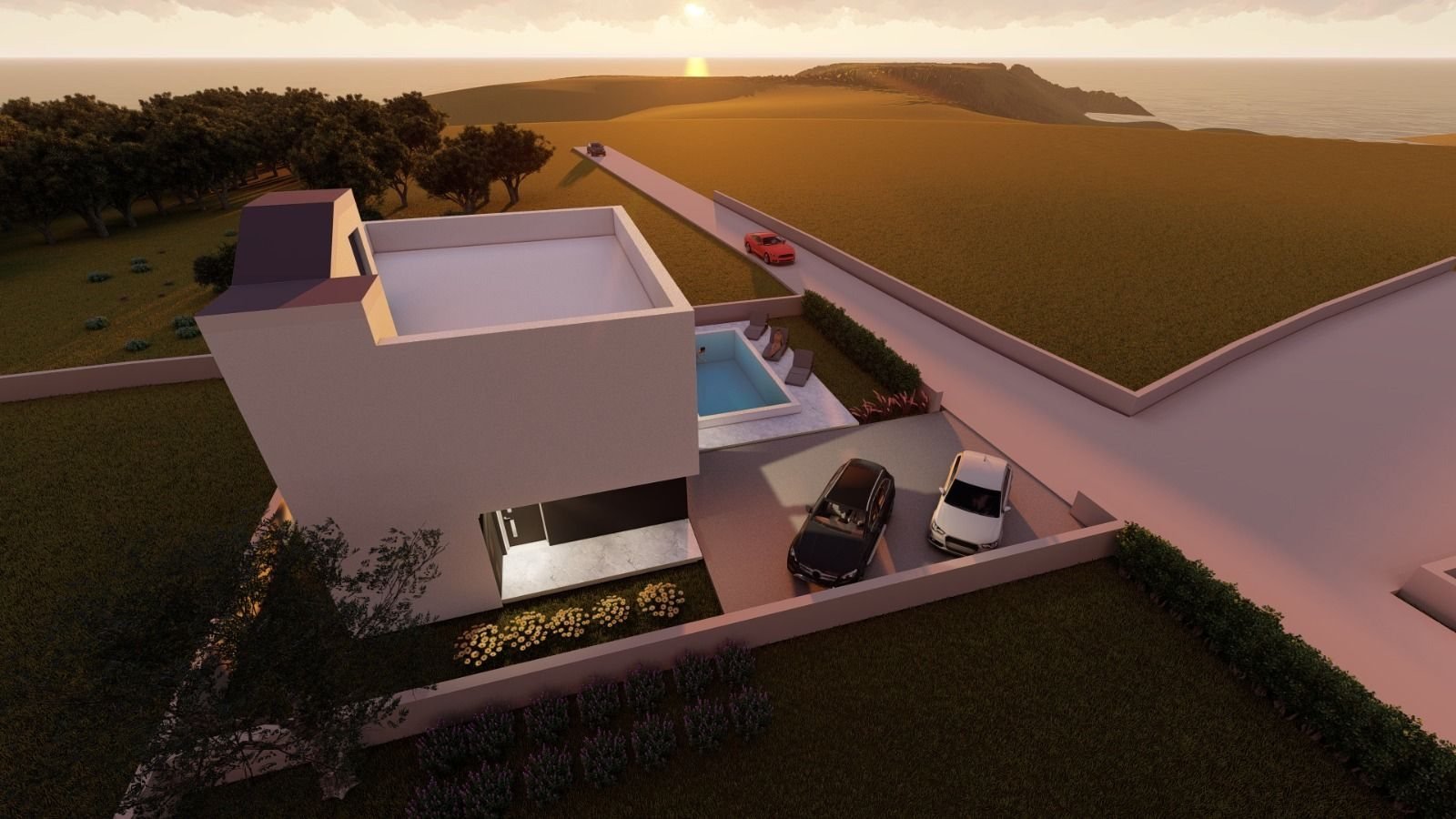 Neues Haus mit Pool und Dachterrasse, 500 m vom Meer entfernt, Vir, Kroatien