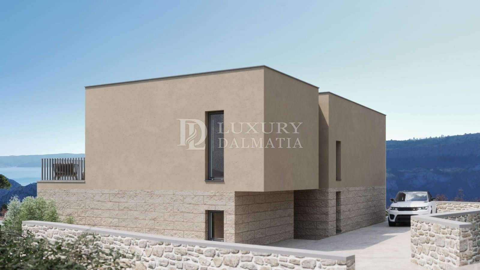 Neue Villa mit Pool und Meer- sowie Flussblick auf die Cetina, Omiš, Kroatien