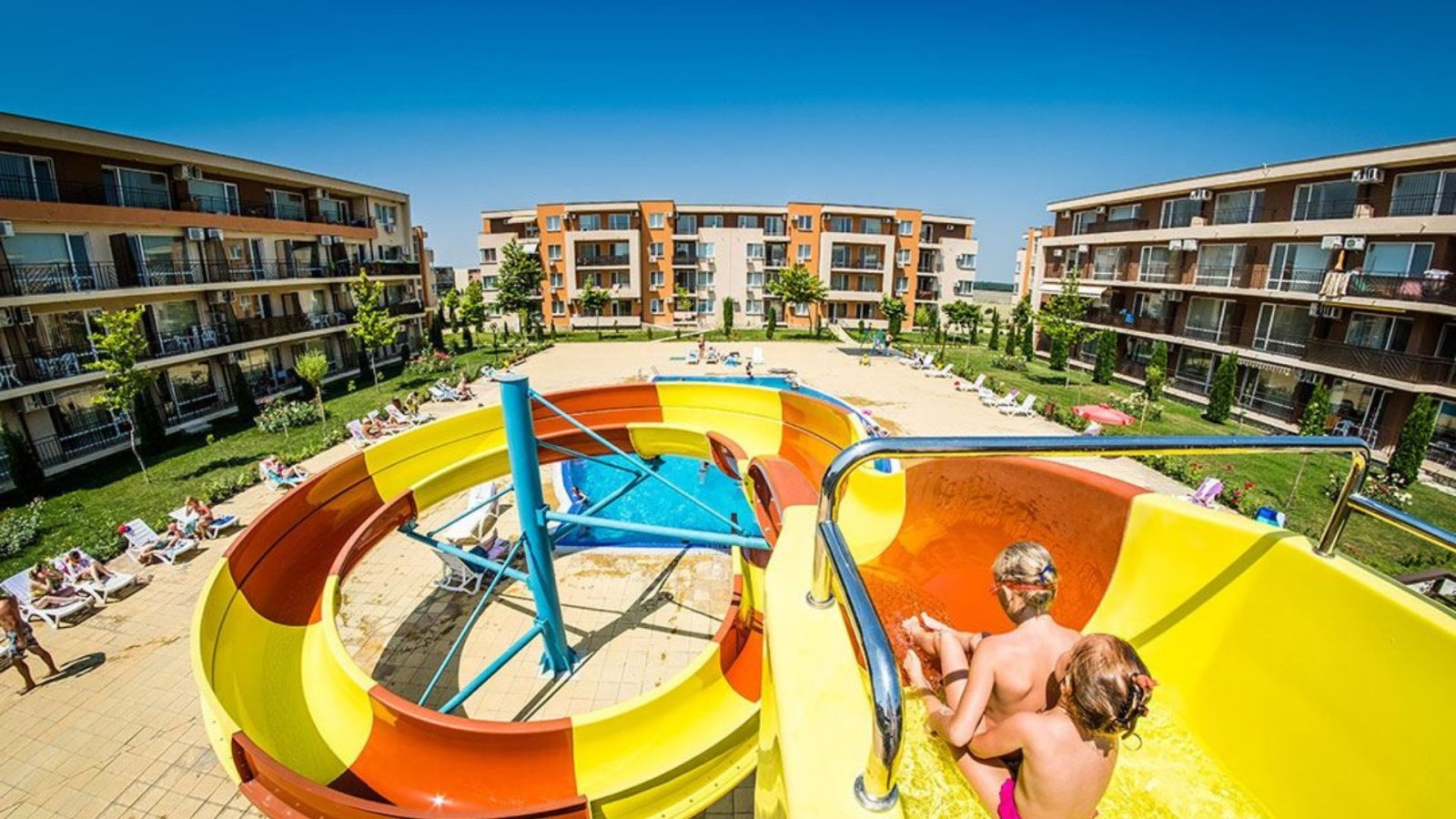 3 camere appartamento nel complesso Holiday Fort di Sunny Beach, Bulgaria.