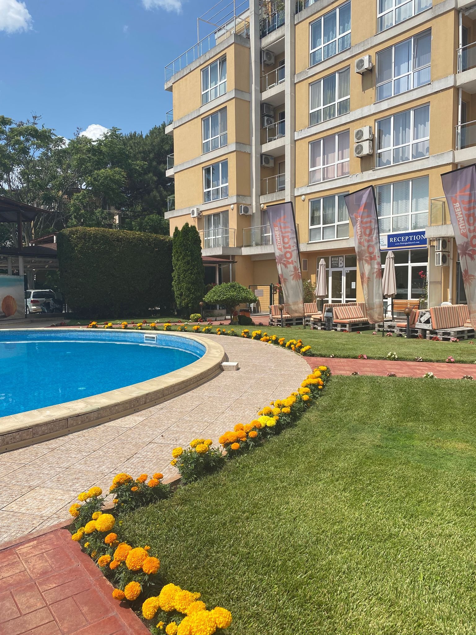 Appartamento trilocale nel complesso residenziale Florence Park, Sunny Beach.