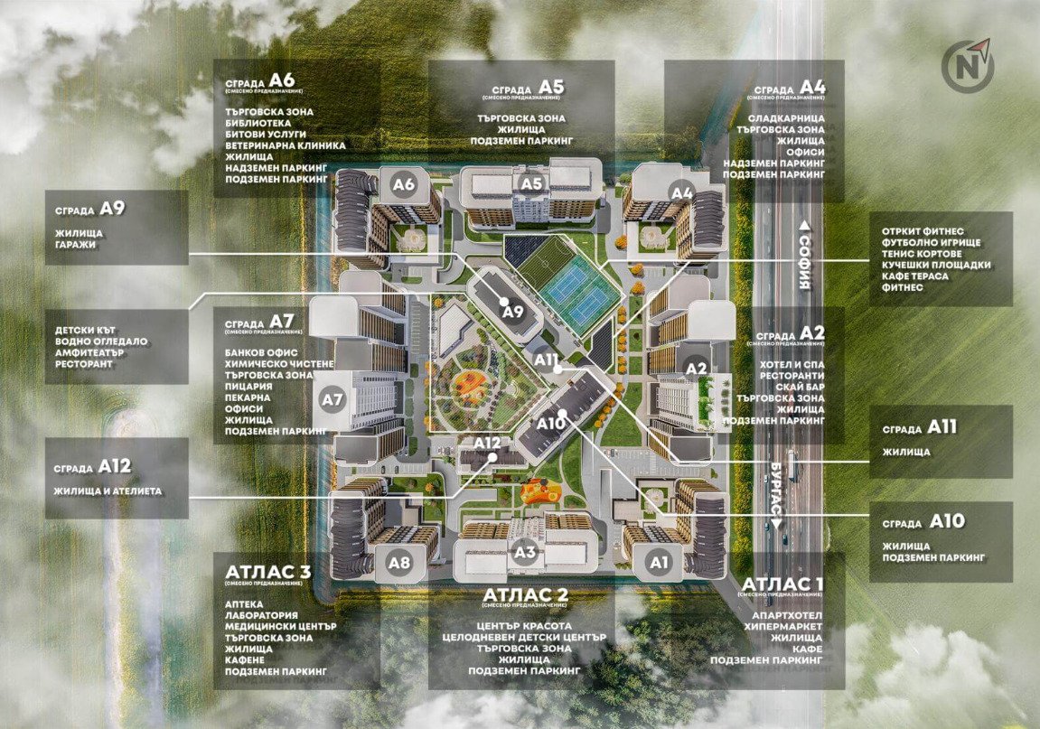 Appartamenti moderni nel quartiere elegante di Azimut a Burgas a prezzi di costruttore