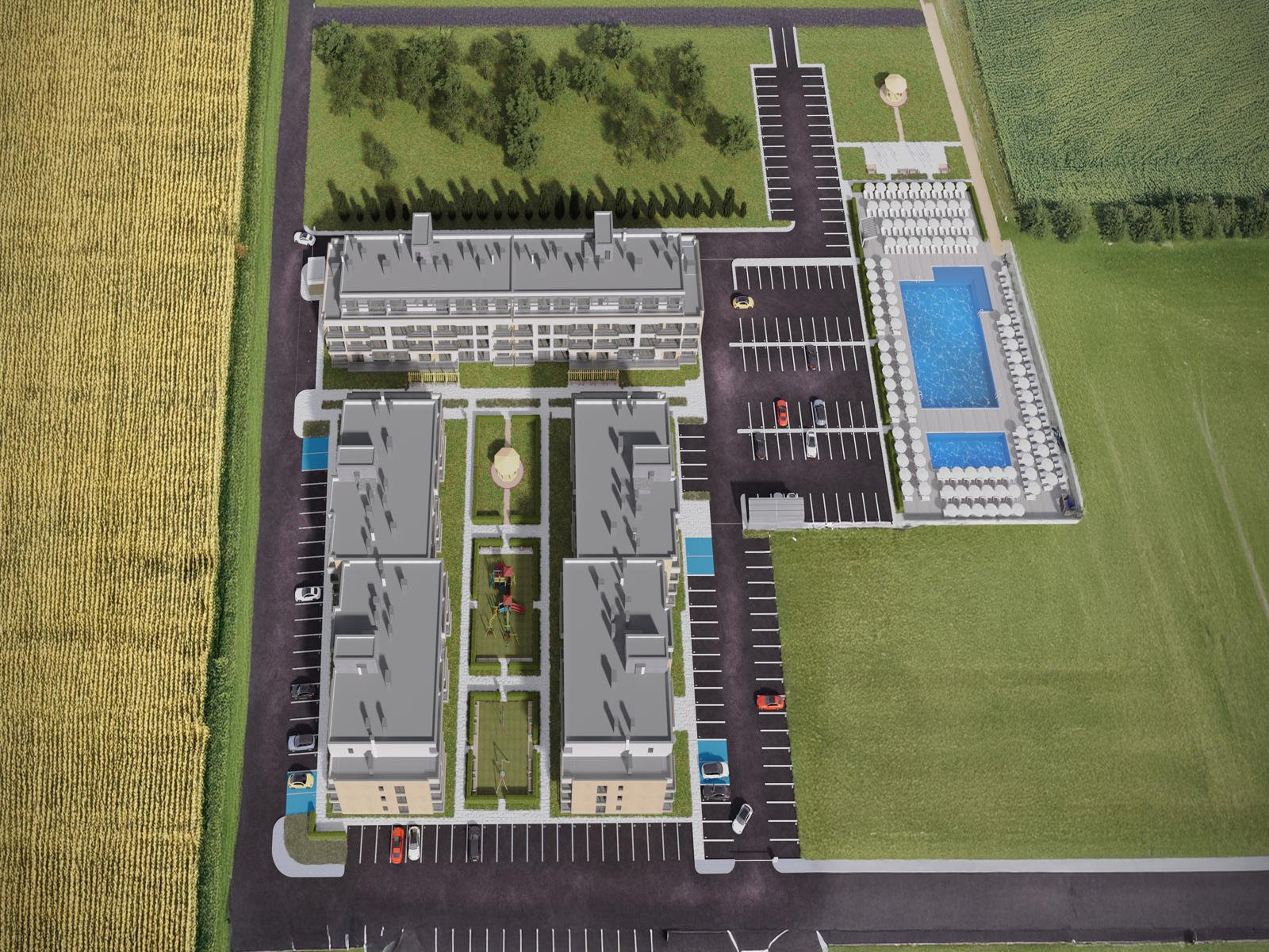 Vari diversi appartamenti di nuova costruzione nel Château Park Aheloy in Bulgaria.