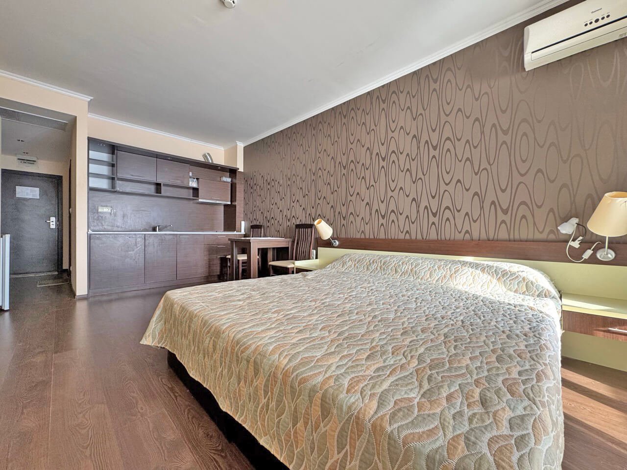 Studio nel complesso Grand Hotel con vista sul mare a Sveti Vlas, Bulgaria