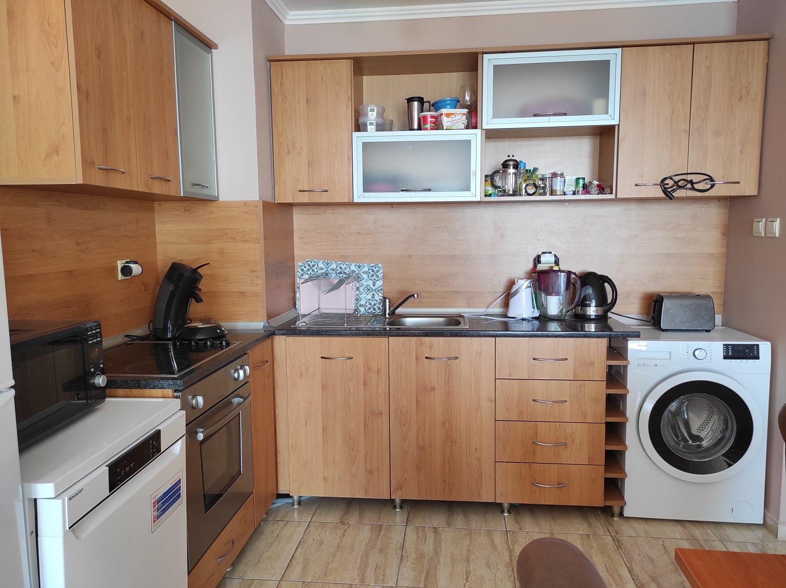 Appartamento di 3 camere con vista mare nel complesso residenziale Vodenitsata 2, Sveti Vlas, Bulgaria