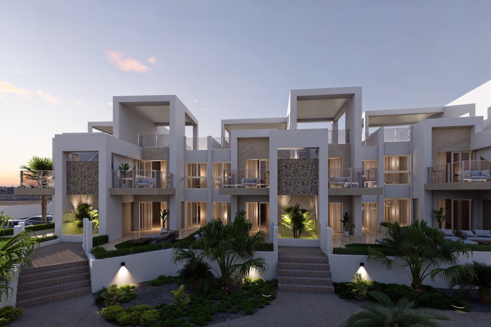 Nowoczesne bungalowy, prywatne ogrody i basen, Ciudad Quesada