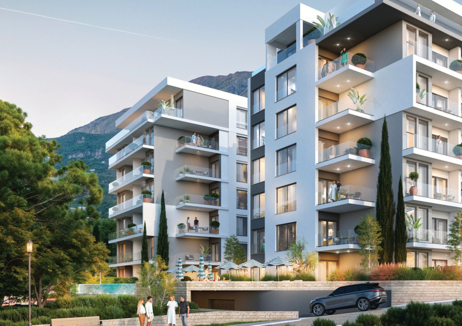 Luxuriöses Penthouse mit geräumiger Terrasse und atemberaubendem Meerblick, Dobra Voda