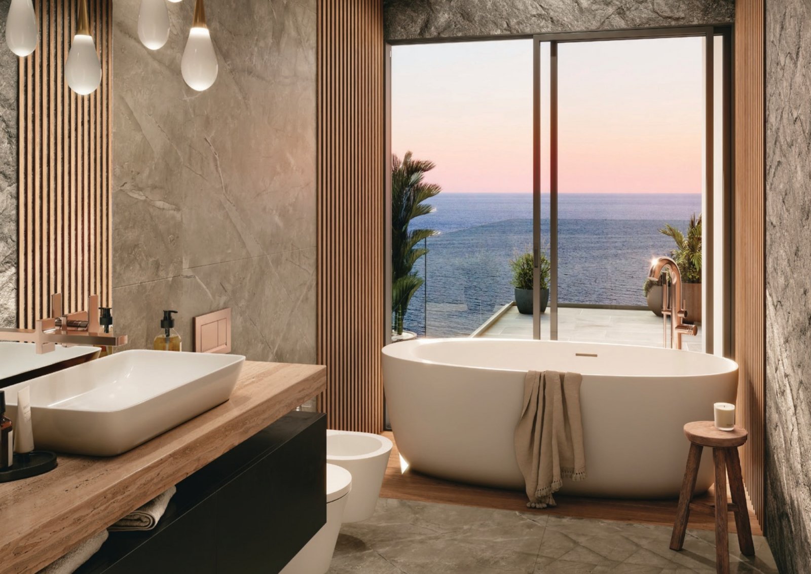 Luxuriöses Penthouse mit geräumiger Terrasse und atemberaubendem Meerblick, Dobra Voda