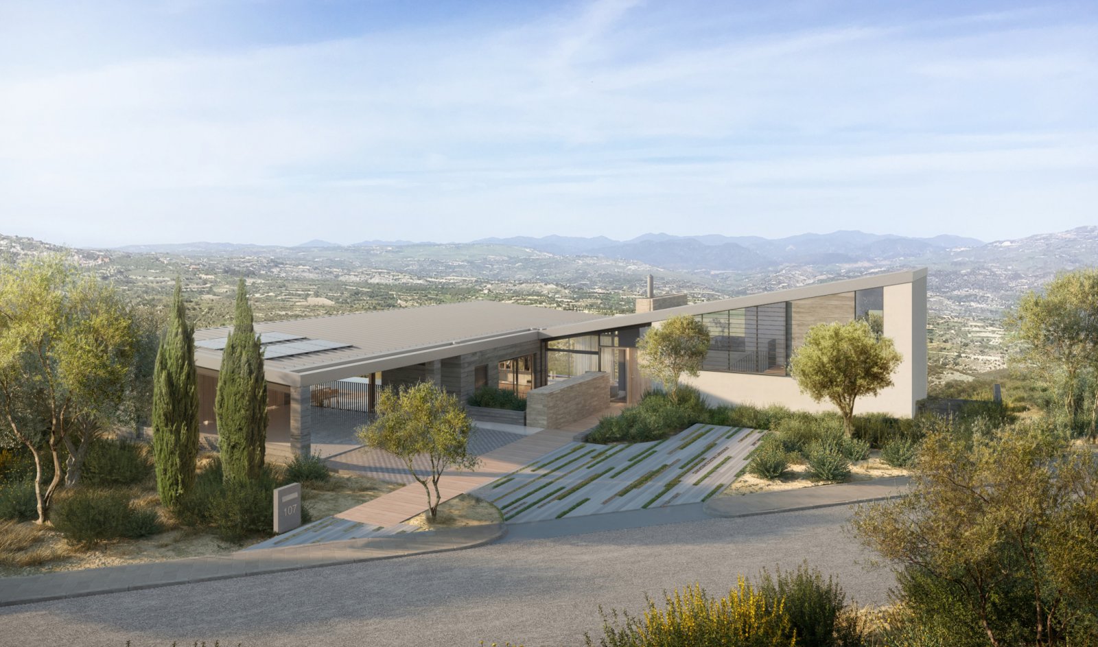 Luxuriöse Villa mit großem Grundstück und Pool am Golfplatz mit Meerblick