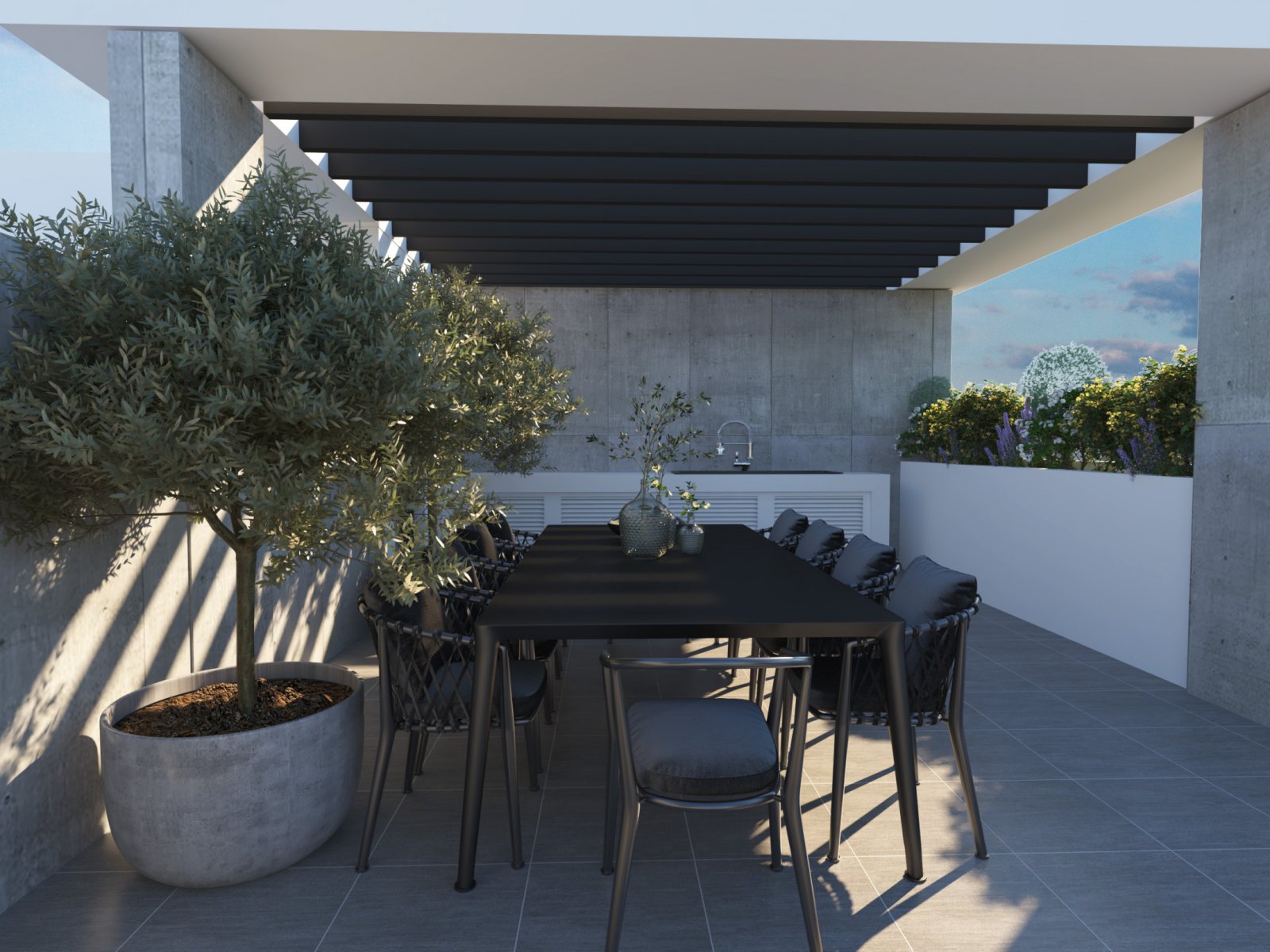 Großes Penthouse mit drei Schlafzimmern und großem Dachgarten in Larnaka zu einem guten Preis