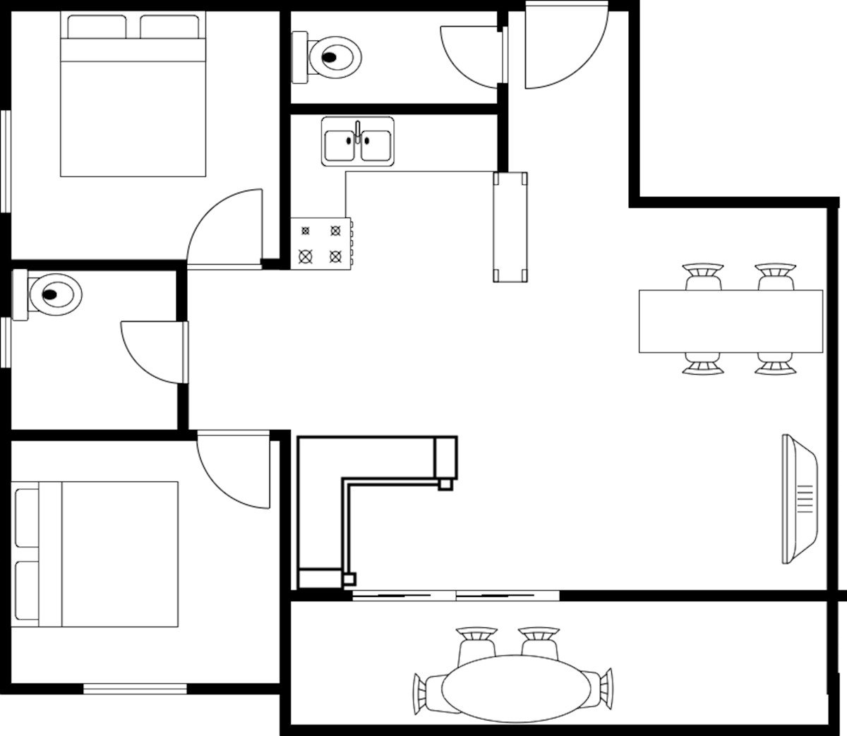 Sonnige Wohnung mit Meerblick → Rogoznica