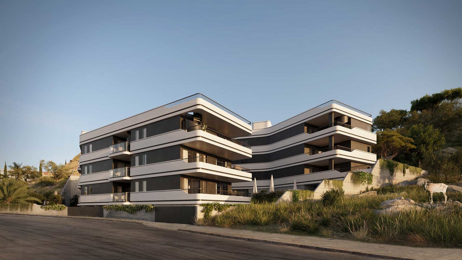 Luxuriöse Dreizimmerwohnung → Meerblick und private Dachgärten → Limassol