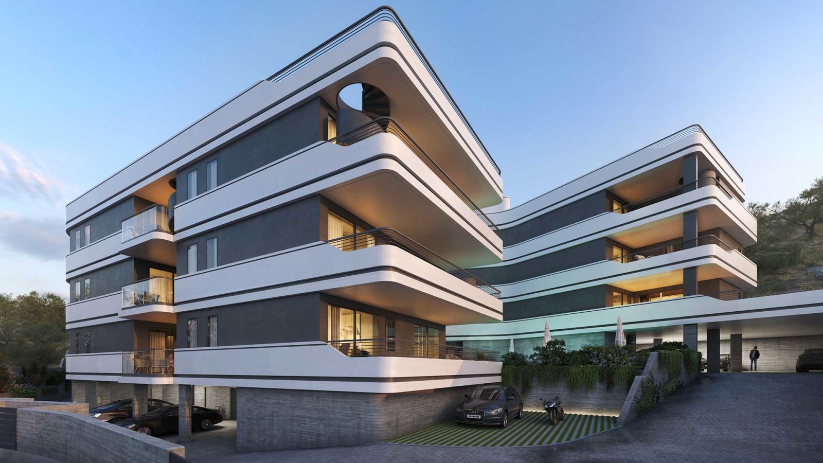 Luxuriöse Dreizimmerwohnung → Meerblick und private Dachgärten → Limassol