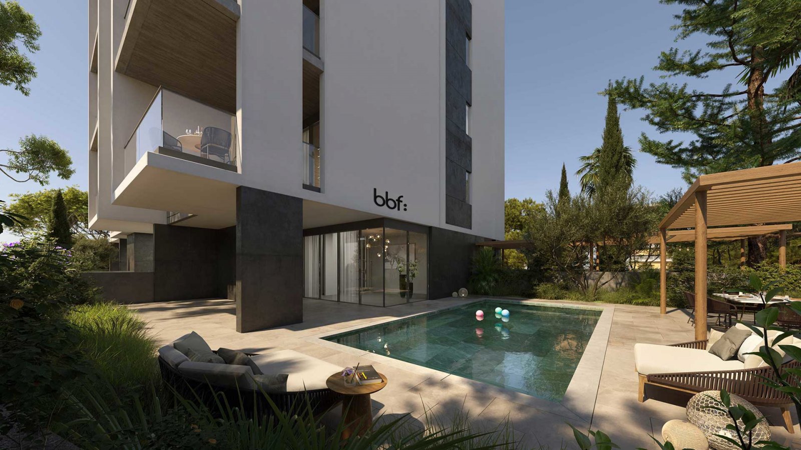 Luxuriöse Zwei-Zimmer-Wohnung → Außenpool und angelegte Gärten → Limassol